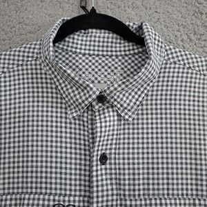 GameGuard Outdoors 2XL 2XG Short Sleeve Fishing Shirt Gingham plaid Vented Gray